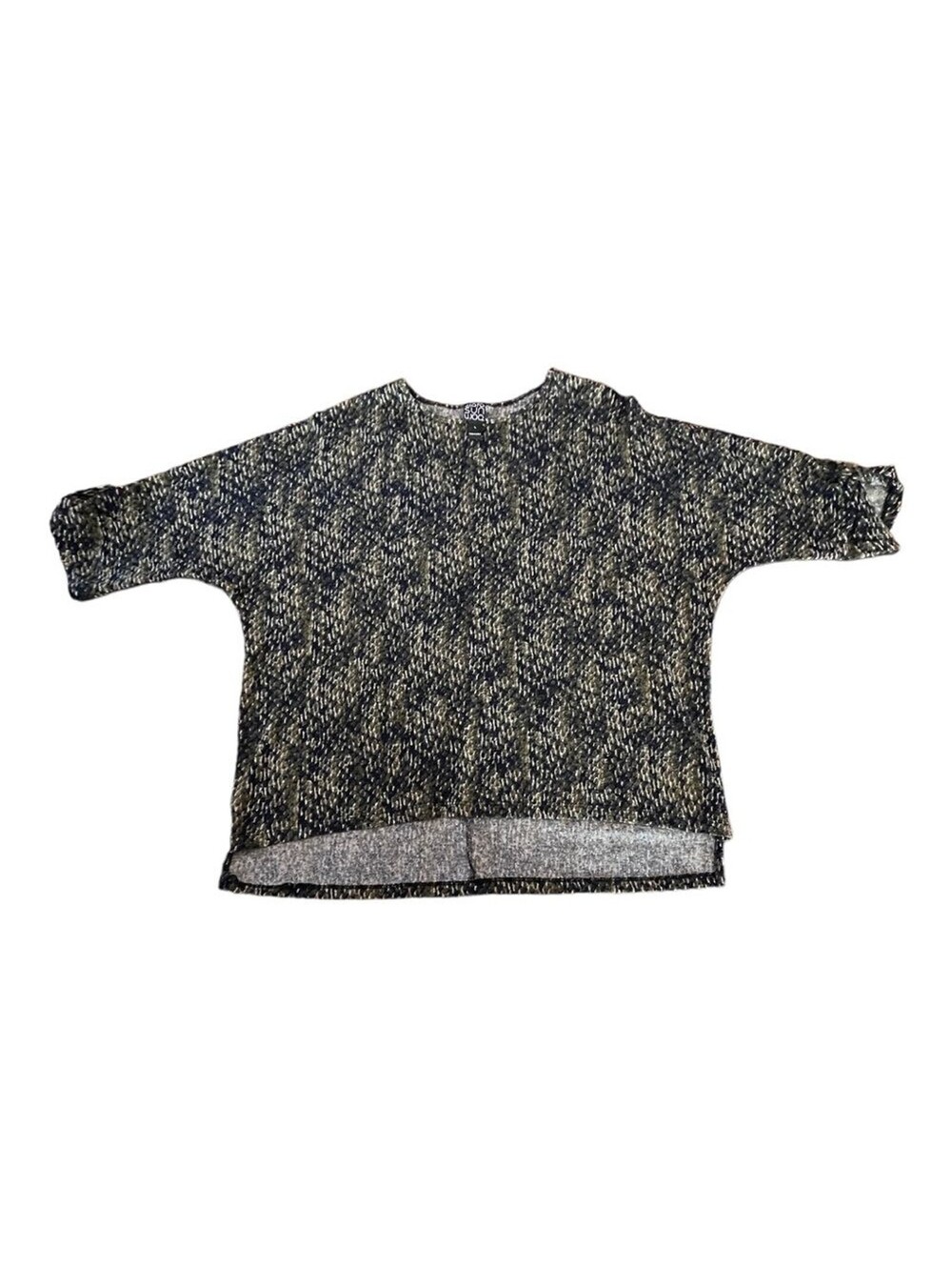 Clara Sun Woo Polyester Blend 3/4 Button Sleeve Olive Green Women’s Top Size L
